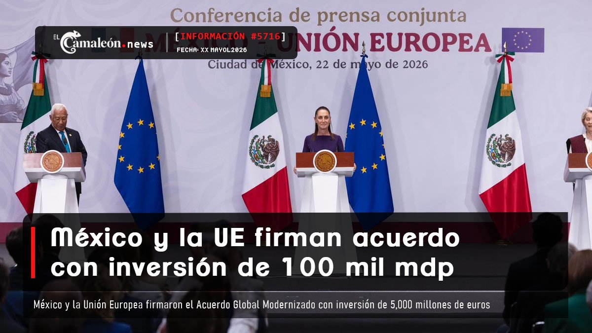 México y la UE firman acuerdo con inversión de 100 mil mdp - El Camaleón
